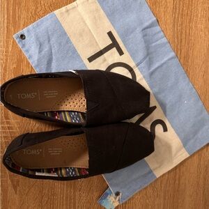 TOMS Black Slip-On Shoes